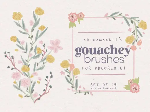 Free Gouache Brushes for Procreate — Procreate brush
