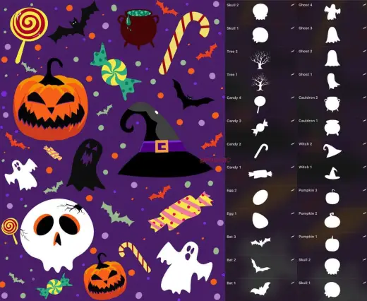 Halloween Brushes Set — Procreate brush