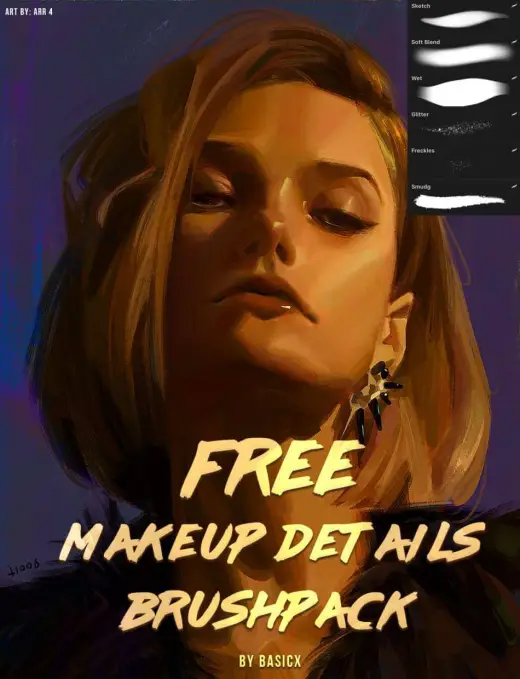 Free makeup details brushpack — Procreate brush