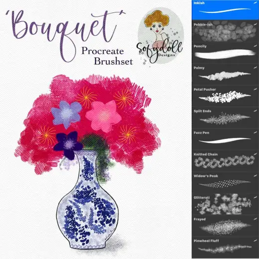 New FREE ‘Bouquet’ Brushset! — Procreate brush