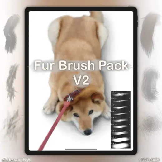 FREE Fur Brush Pack V2! — Procreate brush