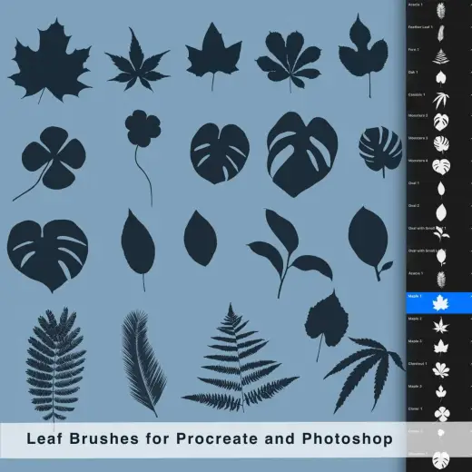 Free leaf brushset — Procreate brush