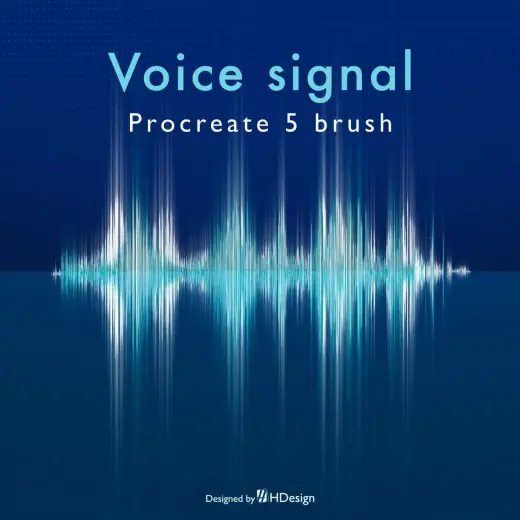 Futuristic voice signal brush — Procreate brush