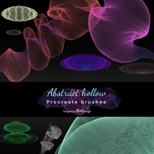 Abstract hollow brushes — Procreate brush
