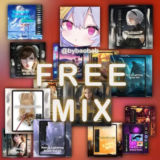 FREE Mix bybaobab — Procreate brush