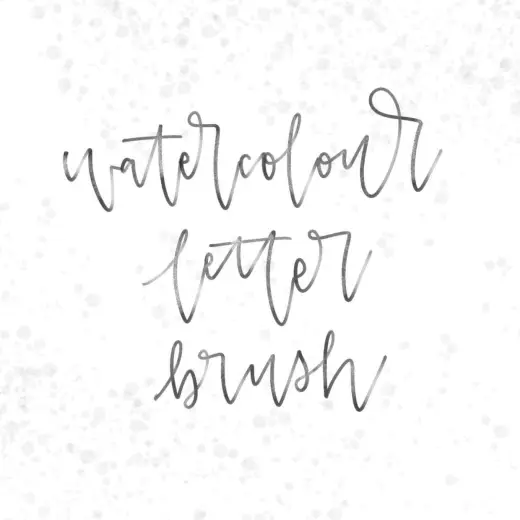 Free Watercolour lettering brush! — Procreate brush