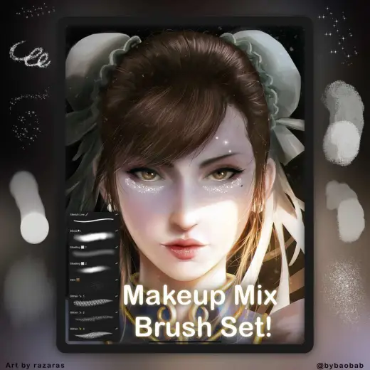 FREE Makeup Mix Brush Set! — Procreate brush