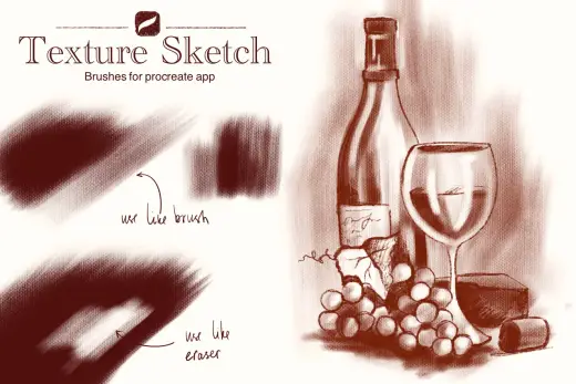 Texture Sketch brush — Procreate brush