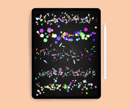 Free Colorful Confetti Brushes — Procreate brush