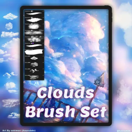 FREE Clouds Brush Set for Procreate! — Procreate brush