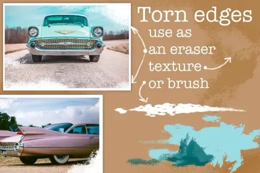 Torn edges stamp brush! — Procreate brush
