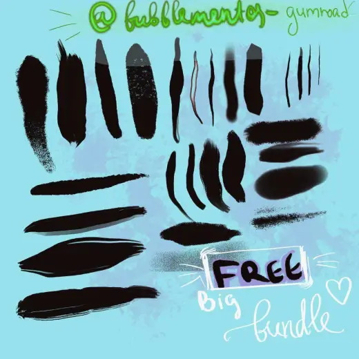 Free big brush bundle 27 brushes — Procreate brush
