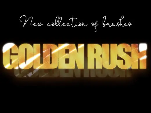 Golden Foil Shimmering Brushes — Procreate brush