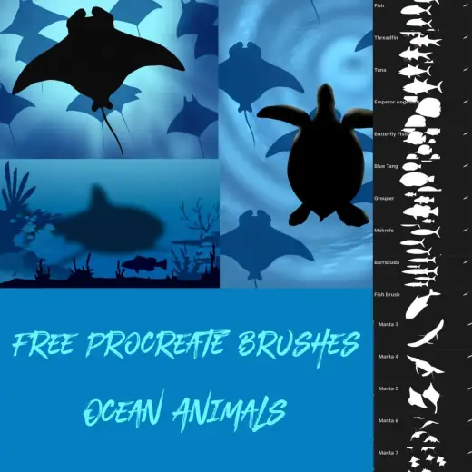 Free Fish Brushes for Procreate — Procreate brush