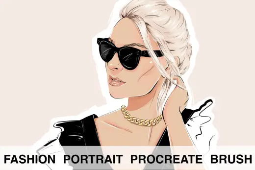 Fashion portrait procreate brush — Procreate brush