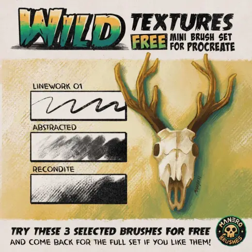 FREE Wild Textures Mini Brush Set — Procreate brush