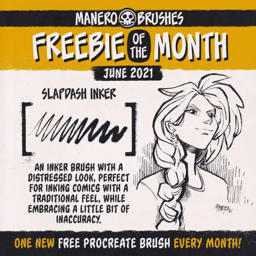 Slapdash inker (Freebie of the Month) — Procreate brush