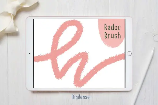 Textured Lettering Brush — Procreate brush