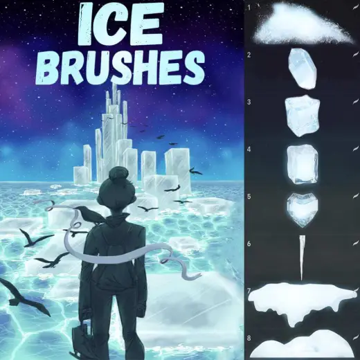 Ice Brushes (Free) — Procreate brush