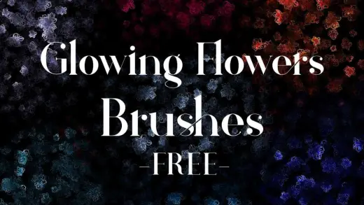 Glowing Flowers Brushset (Free) — Procreate brush