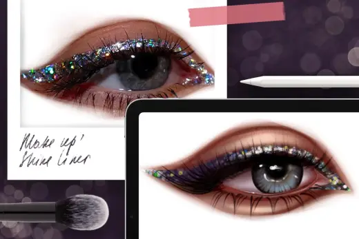Make up Shine liner brush FREE — Procreate brush