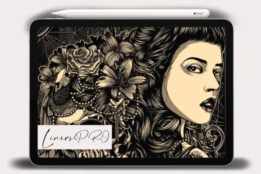 Liners PRO brush (free) — Procreate brush