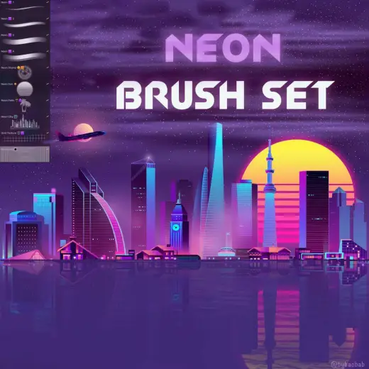 FREE Neon Brush Set! — Procreate brush
