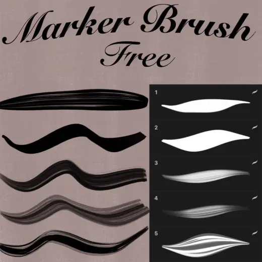 Free Marker Brushes — Procreate brush