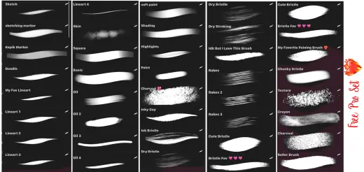 Free big professional set of brushes! — Procreate brush
