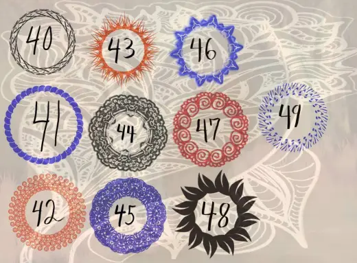 Frame Stamps Set 40-49 — Procreate brush