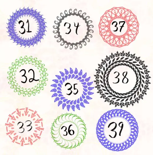 Frames set 4 31-39 — Procreate brush