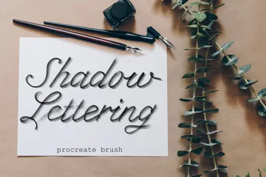 Shadow Lettering FREE brush — Procreate brush