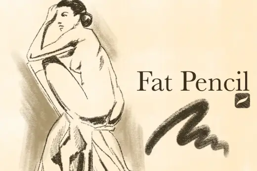Fat Pencil procreate brush FREE — Procreate brush