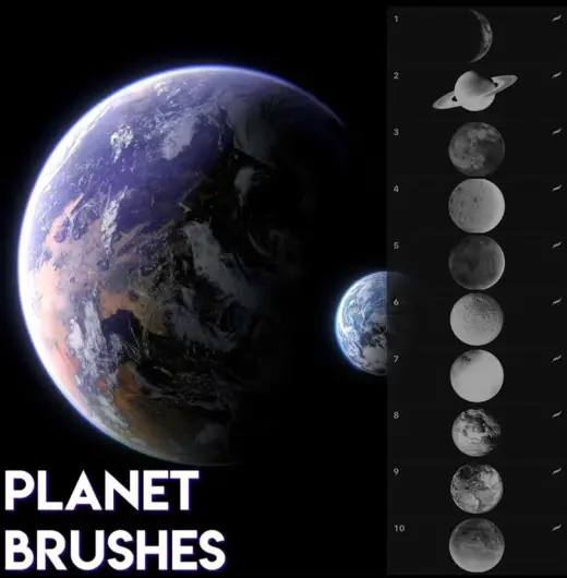 Free Planet Brushes — Procreate brush