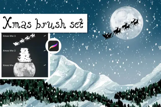XMAS brush set for procreate FREE — Procreate brush