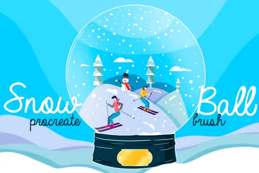 Snow Ball procreate brush FREE — Procreate brush
