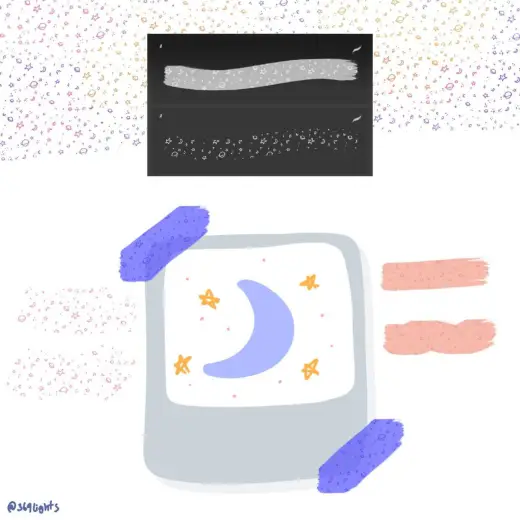 Free 2 Celestial Washi Tape Brushes — Procreate brush