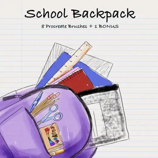 School Backpack — Procreate brush