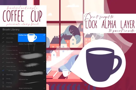 COFFEE CUP procreate brush FREE — Procreate brush