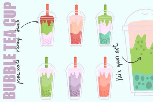 Bubble Tea Cup procreate brush FREE — Procreate brush