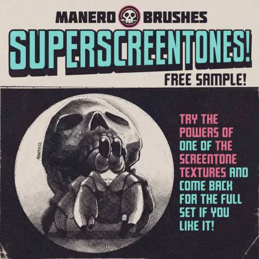FREE SuperScreentones Sample! — Procreate brush