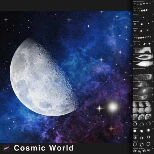 Cosmic Brush Packs FREE — Procreate brush