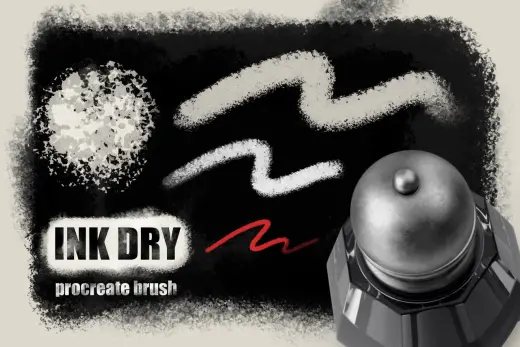 INK DRY procreate brush FREE — Procreate brush