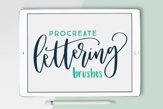 [Paid] Pack of 10 Lettering Procreate Brushes — Procreate brush