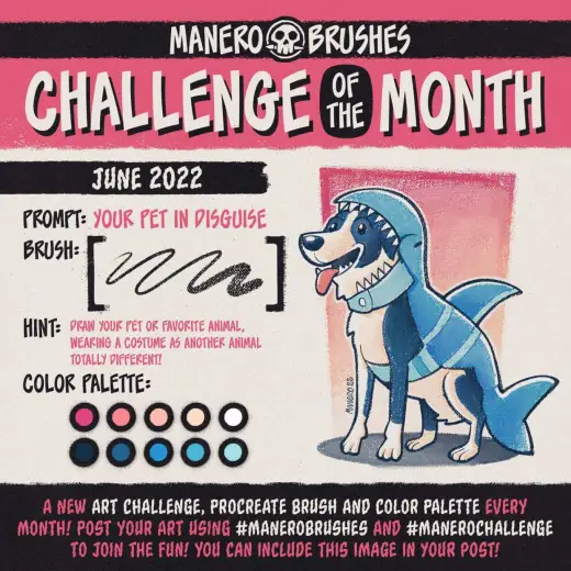 FREEBIES! June 2022 — Procreate brush