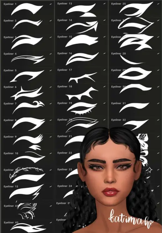 40+ Eyeliner set — Procreate brush