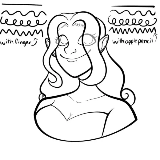 Sharp lineart brush — Procreate brush