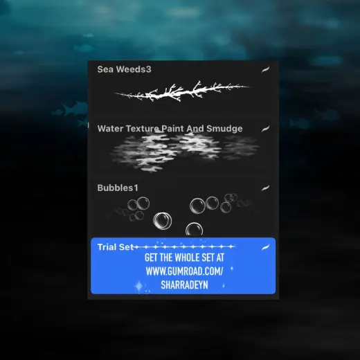 Free mini set of brushes for MerMay — Procreate brush