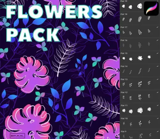 Free Flowers Brush Pack! — Procreate brush
