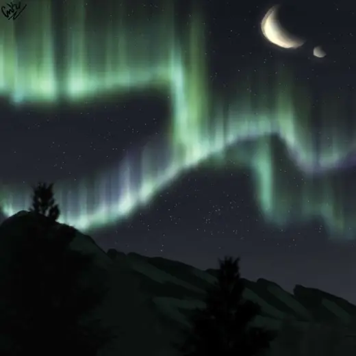 Free Northern Lights Brush — Procreate brush